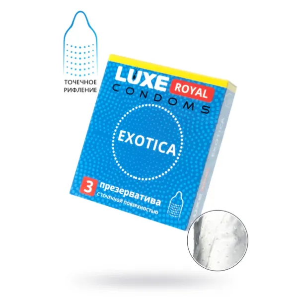 Презервативы Luxe, royal, exotica, 18 см, 5,2 см, 3 шт. Презервативы Luxe, royal, exotica, 18 см, 5,2 см, 3 шт.