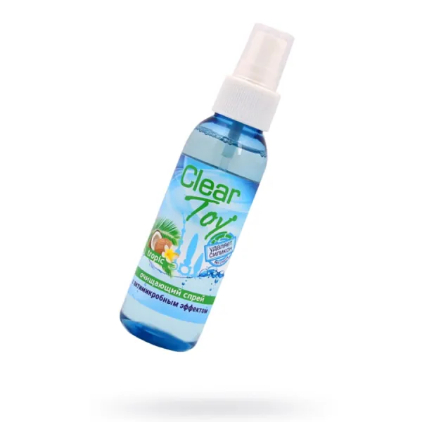 Очищающий спрей "CLEAR TOY TROPIC" с антимикробным эффектом, 100 мл Очищающий спрей "CLEAR TOY TROPIC" с антимикробным эффектом, 100 мл