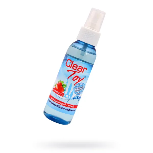 Очищающий спрей "CLEAR TOYS STRAWBERRY" с антимикробным эффектом, 100 мл Очищающий спрей "CLEAR TOYS STRAWBERRY" с антимикробным эффектом, 100 мл