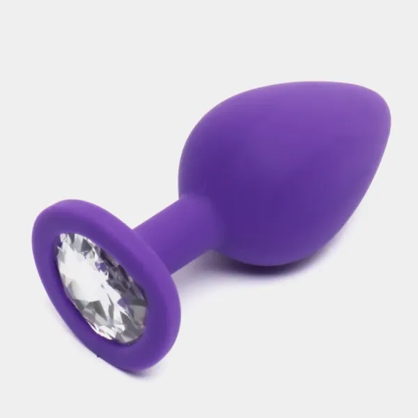 Силиконовая анальная пробка, фиолетовая