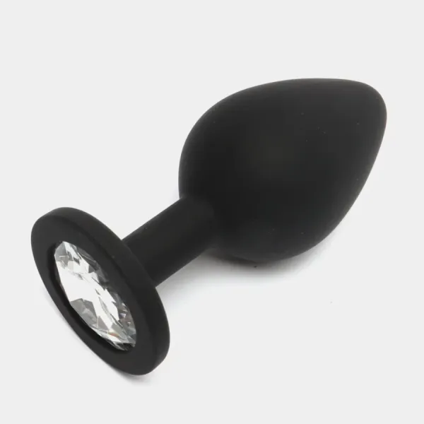 Силиконовая анальная пробка, черная