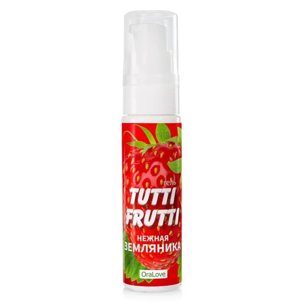 Съедобная гель-смазка TUTTI-FRUTTI для орального секса со вкусом земляники 30г Съедобная гель-смазка TUTTI-FRUTTI для орального секса со вкусом земляники 30г