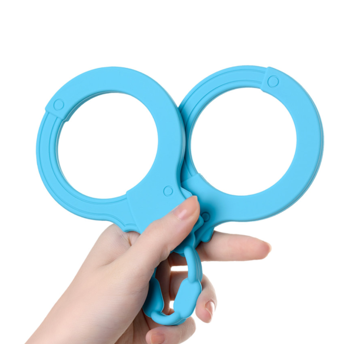 Силиконовые наручники A-Toys by TOYFA Celet, силикон, голубые, 33 см