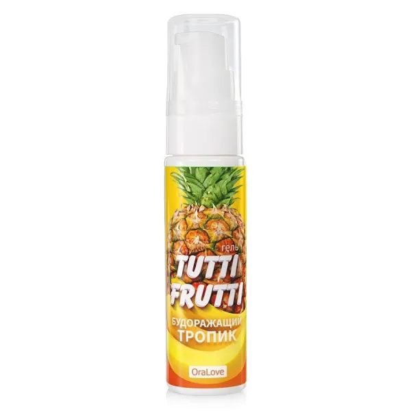Съедобная гель-смазка TUTTI-FRUTTI для орального секса со вкусом экзотических фруктов 30г Съедобная гель-смазка TUTTI-FRUTTI для орального секса со вкусом экзотических фруктов 30г