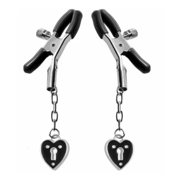 Зажимы на соски, сердечки (черные)