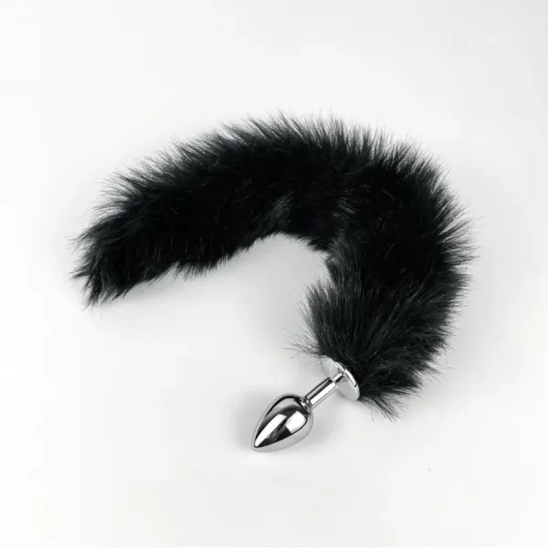 Анальная пробка с хвостом (черный) Анальная пробка с хвостом (черный)