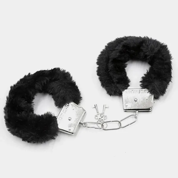 Плюшевые наручники (черные)