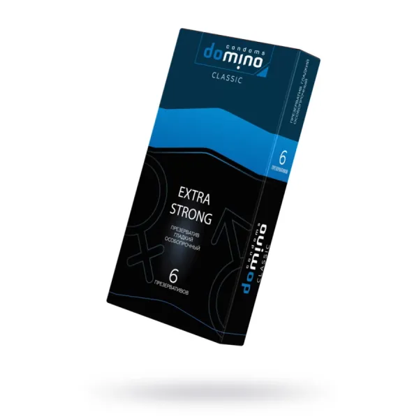 Презервативы Domino, classic, extra strong, латекс, 18 см, 5,2 см, 6 шт.