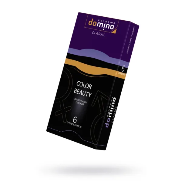 Презервативы Domino, classic, colour beauty, латекс, 18 см, 5,2 см, 6 шт.