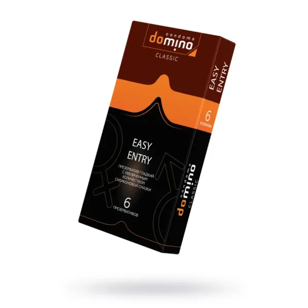 Презервативы Domino, classic, easy entry, латекс, 18 см, 5,2 см, 6 шт.