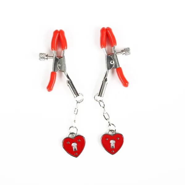 Зажимы на соски, сердечки (красные)