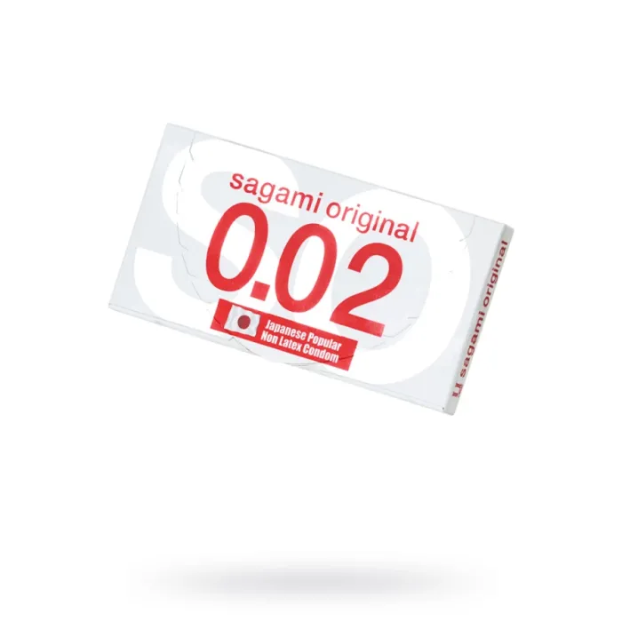 Презервативы Sagami, original 0.02, полиуретан, ультратонкие, гладкие, 19 см, 5,8 см, 2 шт.