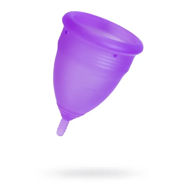 Гигиеническая менструальная чаша Eromantica, силикон, фиолетовая, L Гигиеническая менструальная чаша Eromantica, силикон, фиолетовая, L