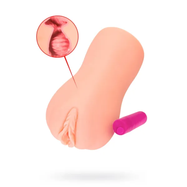 Мастурбатор реалистичный с вибрацией KOKOS EMILY ONAHOLE, TPR, телесный, 17.5 см