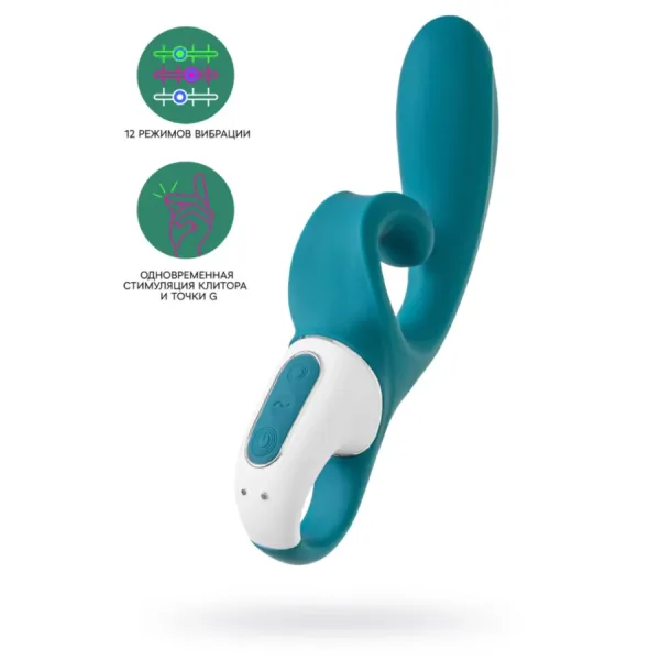 Нереалистичный вибратор Satisfyer Hug me, силикон, синий Нереалистичный вибратор Satisfyer Hug me, силикон, синий