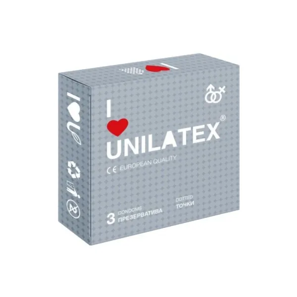 Презервативы unilatex "dotted" с точечной поверхностью, 3 шт. Презервативы unilatex "dotted" с точечной поверхностью, 3 шт.