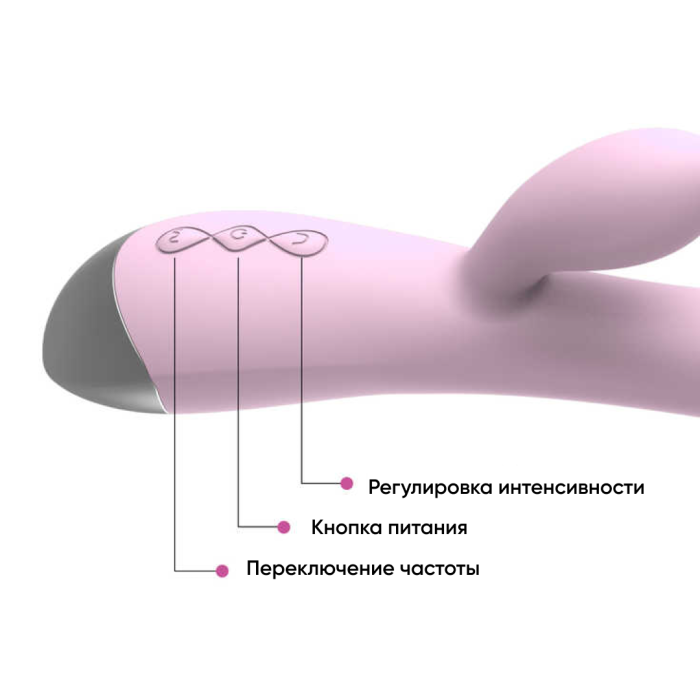 Двойной вибратор со стимуляцией клитора и точки G - M.S.toy (бежевый)
