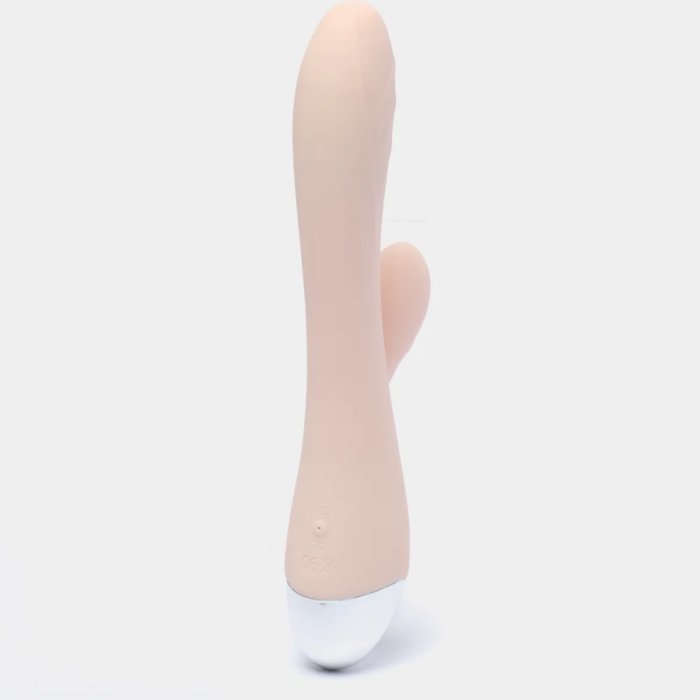 Двойной вибратор со стимуляцией клитора и точки G - M.S.toy (бежевый)