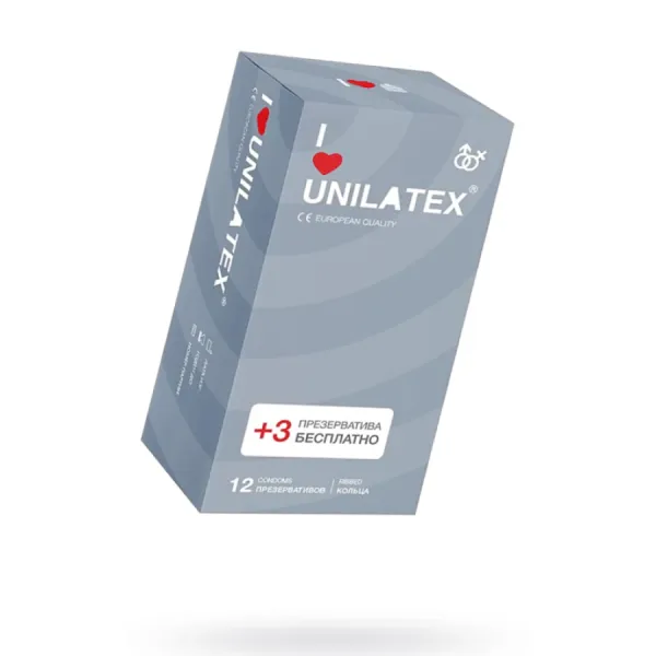 Презервативы Unilatex "Ribbed" с рифленой поверхностью, 12 шт. Презервативы Unilatex "Ribbed" с рифленой поверхностью, 12 шт.