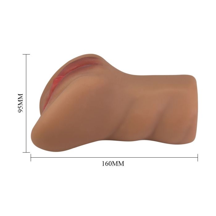  Мастурбатор комбинированный "Caroline", Коричневый