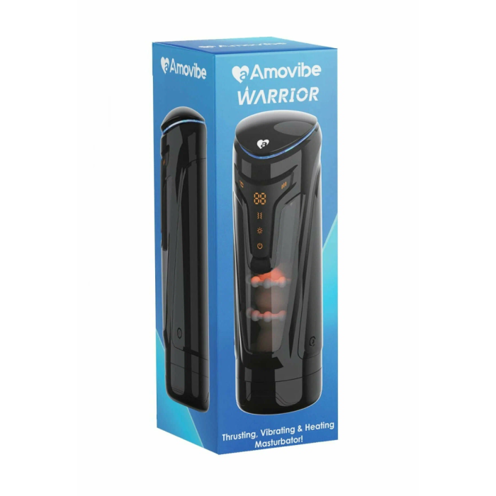 Инновационный мастурбатор Warrior с пенетрацией и массажем бусинами от Amovibe