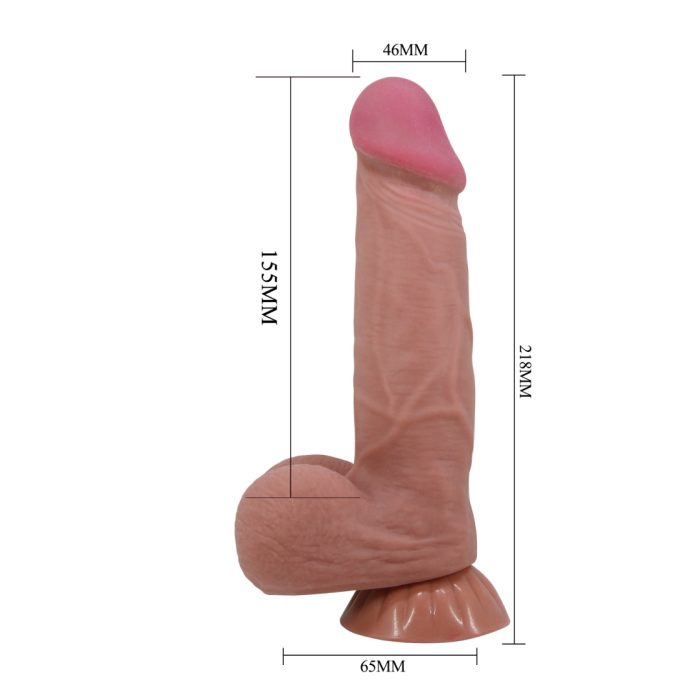 Реалистичный фаллоимитатор Sliding Skin (21,8 см)