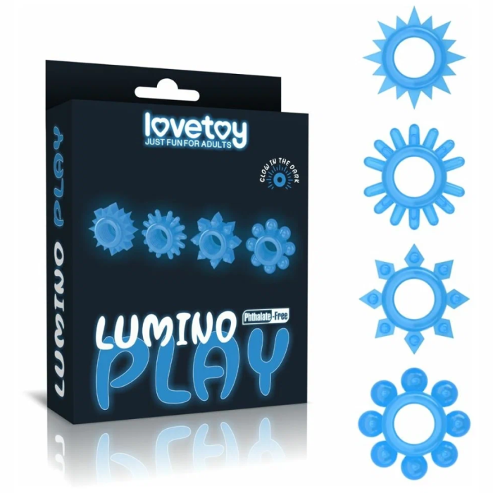 Набор эрекционных колец Lumino play 4 шт. (светящиеся в темноте)