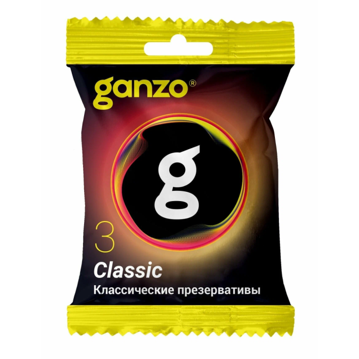 Презервативы Ganzo Classic №3 Black Edition (классические), 3 шт. в пакете
