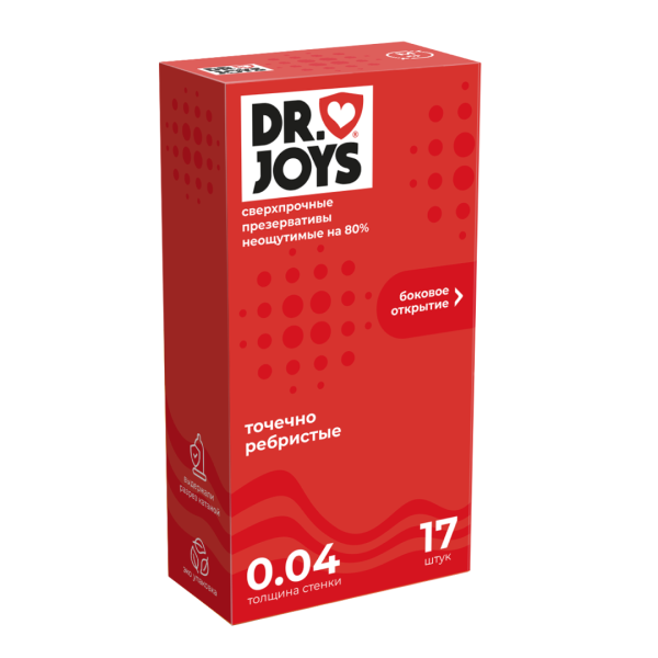 Презервативы DR. JOYS точечно ребристые (большая упаковка, 17 штук в пачке)