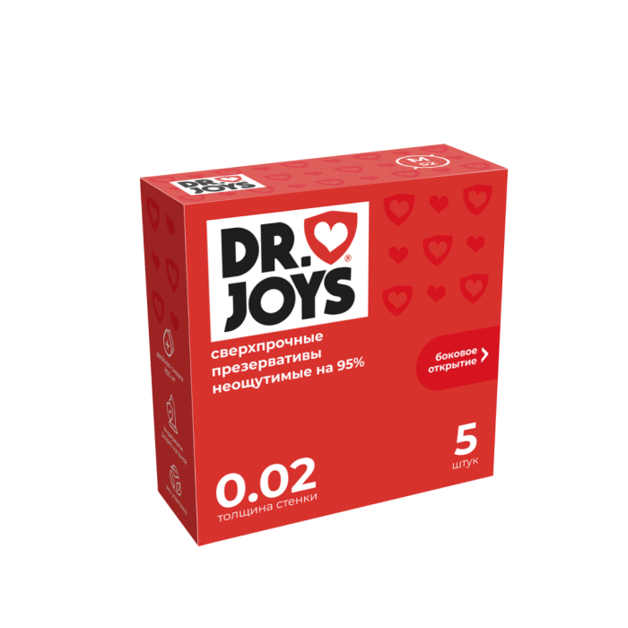 Презервативы DR. JOY классические (маленькая упаковка, 5 штук в пачке)