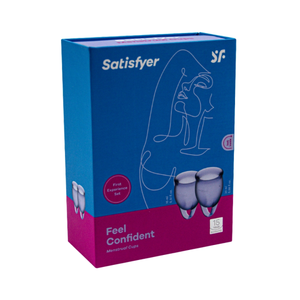 Набор менструальных чаш Satisfyer Feel confident, фиолетовый, 15 мл, 20 мл Набор менструальных чаш Satisfyer Feel confident, фиолетовый, 15 мл, 20 мл
