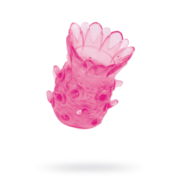 Насадка на пенис рельефная TOYFA Basic, TPE, розовый, 5 см