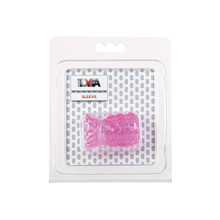 Насадка на пенис рельефная TOYFA Basic, TPE, розовый, 5 см