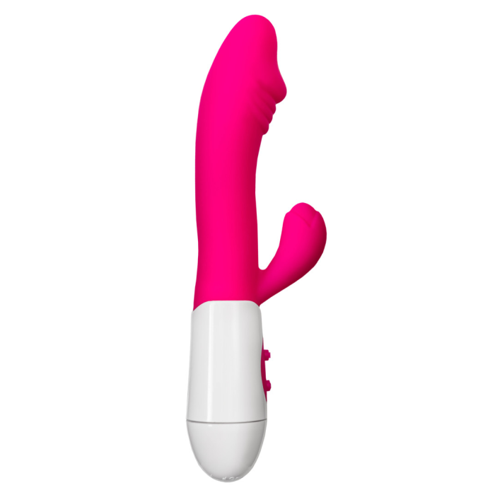 Вибратор с клиторальным стимулятором A-Toys by TOYFA Area, силикон, розовый, 19,5 см