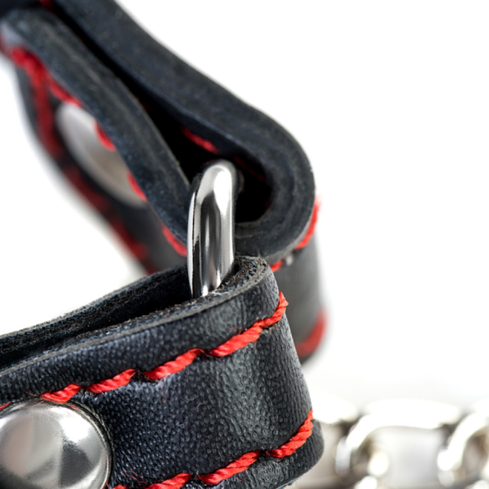 Кляп-трензель TOYFA Theatre, в виде косточки с зажимами для сосков, черный