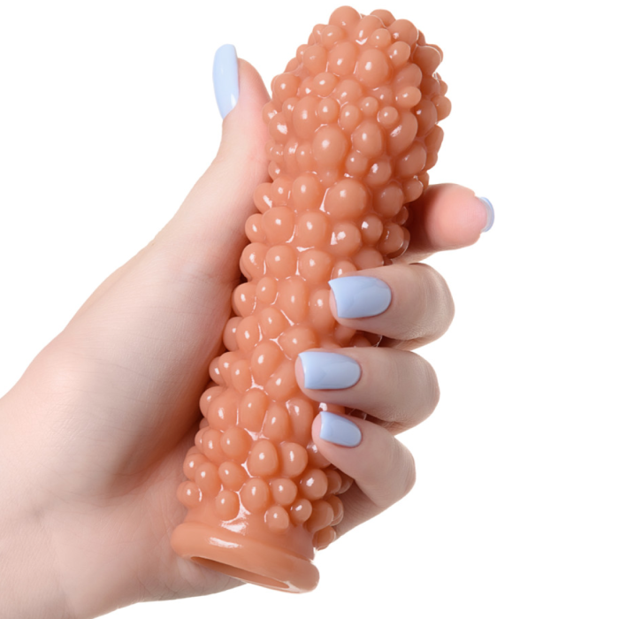 Насадка реалистичная KOKOS EXTREME SLEEVE 08-S с дополнительной стимуляцией, TPE, телесная, 12.7 см