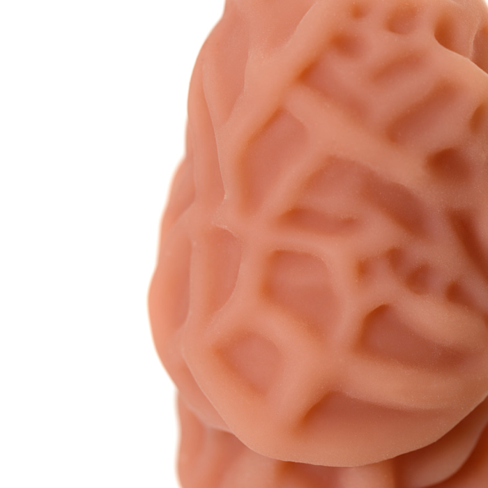 Насадка реалистичная KOKOS EXTREME SLEEVE 12-S с дополнительной стимуляцией, TPE, телесная, 12.7 см