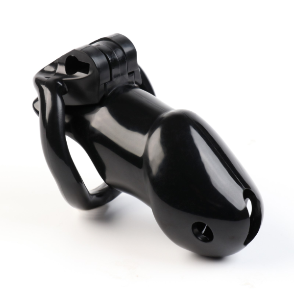 Пояс верности мужской, пластик, 6×3.5 см, набор колец, замок, ключ, черный