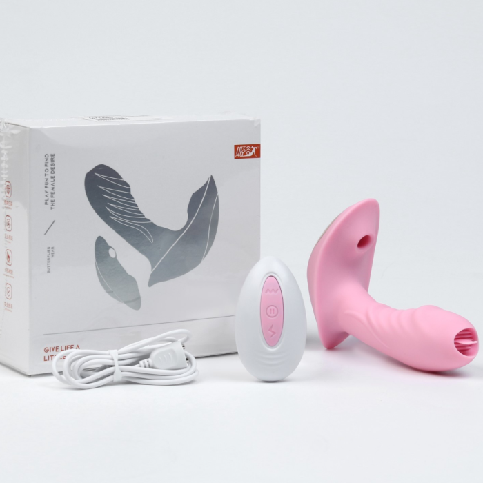 Вибратор со стимуляцией точки G, с вакуумно-волновым стимулятором, USB, розовый