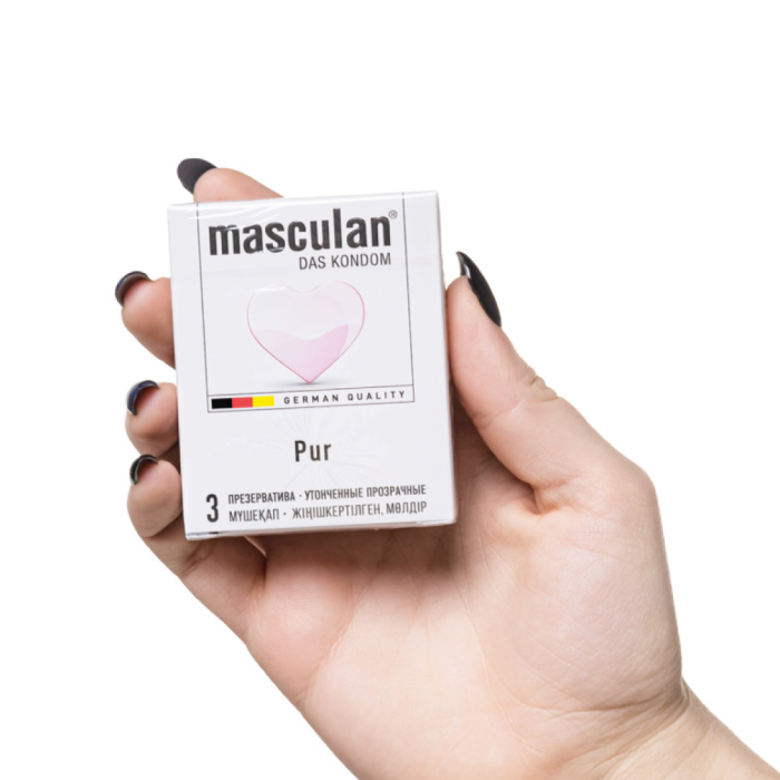 Презервативы Masculan, Pur № 3 утонченные, 18,5 см, 5.3 см, 3 шт.