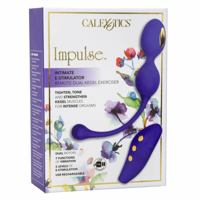 Вагинальные шарики с вибрацией и электростимуляцией CalExotics Impulse, пульт ДУ