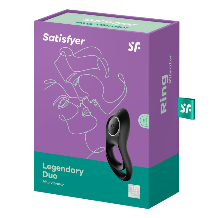 Эрекционное кольцо на пенис Satisfyer Legendary Duo, силикон, черный, Ø 2,5 см