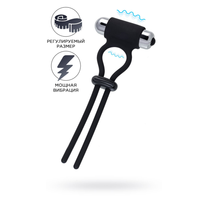 Лассо на пенис A-Toys by TOYFA Jat, силикон, черный, 14 см