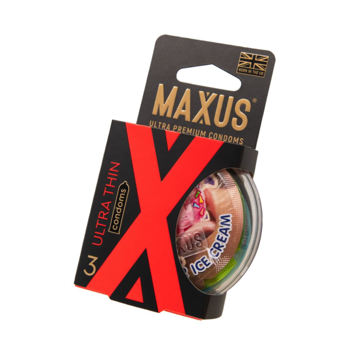 Презервативы Maxus Sensitive, ультратонкие, латекс, пластиковый кейс, 3 шт.