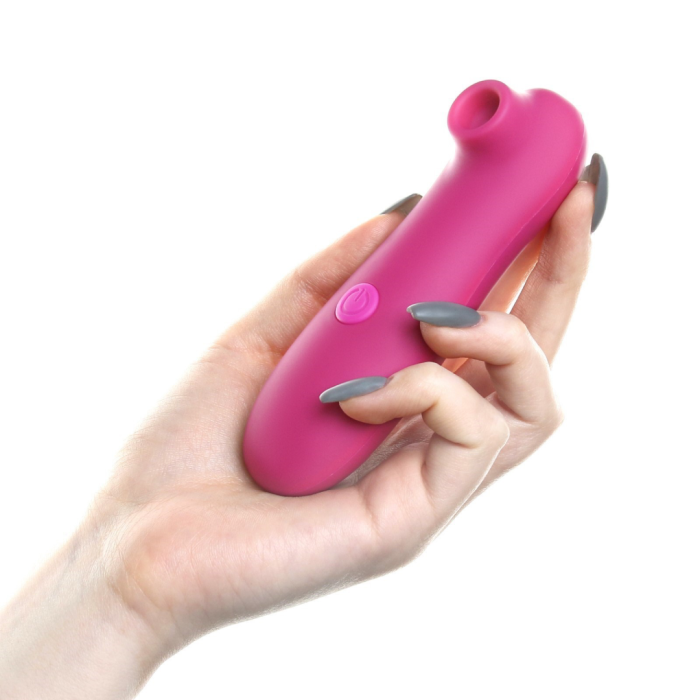 Бесконтактный вакуумно-волновой стимулятор клитора 10 режимов, малиновый