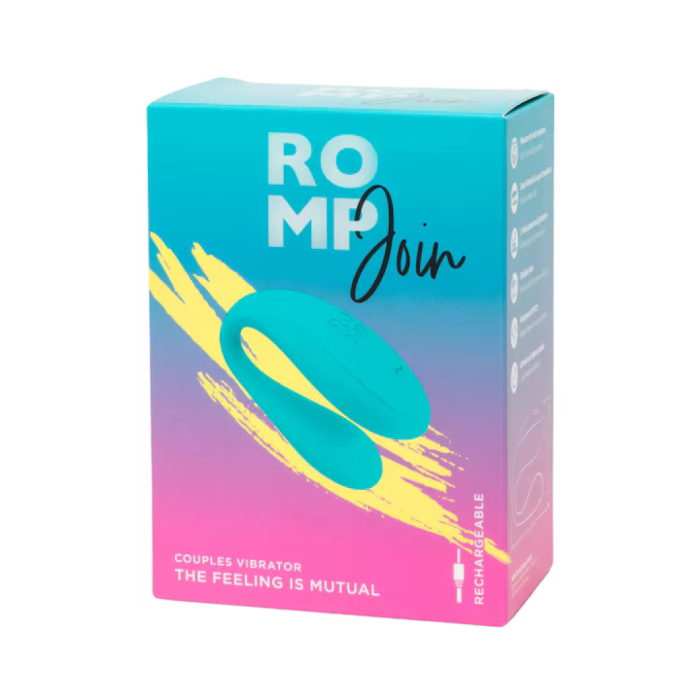 Вибратор для пар ROMP Join, Бирюзовый