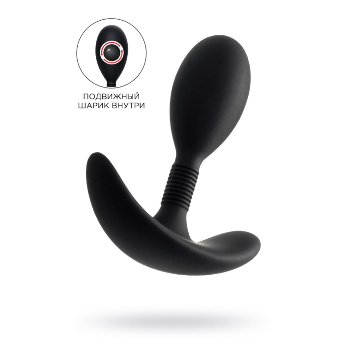 Анальная втулка A-Toys by TOYFA Tord S, силикон, черный, 8,5 см