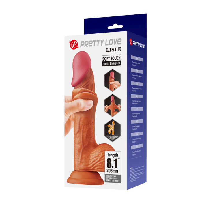 Фаллоимитатор "Озорной Артист" с позвонками, Коричневый