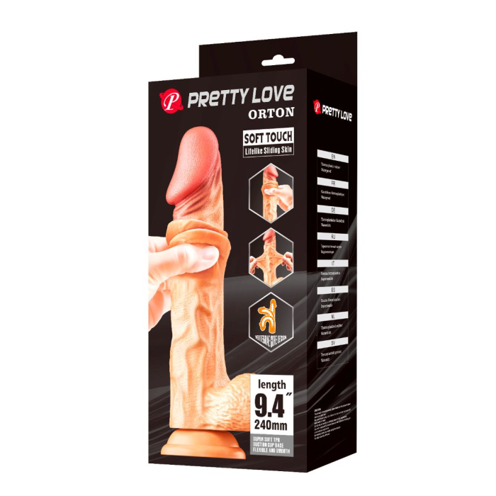 Фаллоимитатор "Сексуальный Артист" с позвонками, Телесный