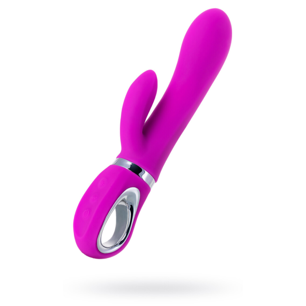 Вибратор с клиторальным стимулятором JOS JOLY, с WOW-режимом, силикон, фиолетовый, 19,6 см